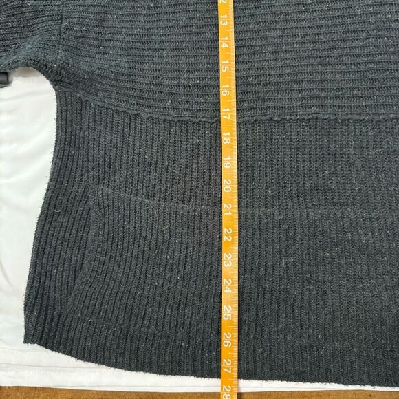 J Pure Jill Knit Dolman 3/4 Sleeve Pullover Sweater Size M Grey Wool Boat Neck - Picture 7 of 10